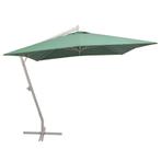vidaXL Zweefparasol met aluminium paal 300x300 cm groen, Tuin en Terras, Verzenden, Nieuw
