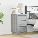 vidaXL Nachtkastje met LED Grijs Sonoma 39x34,5x65 cm, Huis en Inrichting, Slaapkamer | Nachtkastjes, Verzenden, Nieuw