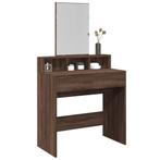 vidaXL Coiffeuse avec miroir chÃªne marron 80x41x144,5, Verzenden, Neuf