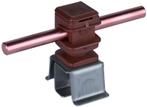 Dehn Roof Conductor Holder StSt 4-16mm H 16mm Plastic Brown, Verzenden