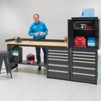 Datona Werkbank 200 cm 1 kast deuren 2 kast lades bamboe -, Ophalen of Verzenden, Nieuw