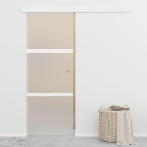 vidaXL Schuifdeur met zachte stops 76x205 cm ESG-glas en, Doe-het-zelf en Bouw, Deuren en Vliegenramen, Nieuw, Verzenden