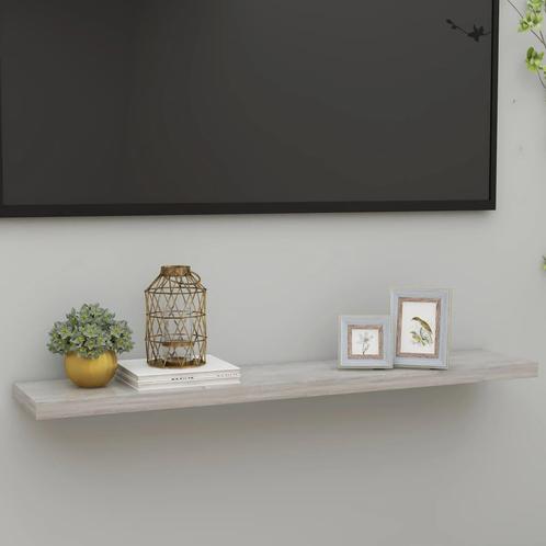 vidaXL Wandschap zwevend 120x23,5x3,8 cm MDF betongrijs, Huis en Inrichting, Kasten | Wandmeubels, Nieuw, Verzenden