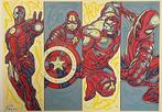 Joaquim Falco (1958) - Four Marvel Heroes, Antiquités & Art, Art | Peinture | Moderne
