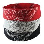 Fako Fashion® - 3-Pack Paisley Bandana - Boeren Zakdoek -, Kleding | Heren, Verzenden, Nieuw