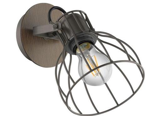 Veiling - EGLO Sambatello spot bruin/zilver Ø120mm, Huis en Inrichting, Lampen | Spots, Gebruikt