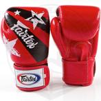 Fairtex Bokshandschoenen Leder Nation Print Rood, Nieuw, Bokshandschoenen, Verzenden