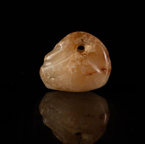 IJzertijd Oude zegel-gewicht, eendenvorm, chalcedoon –, Verzamelen, Mineralen en Fossielen