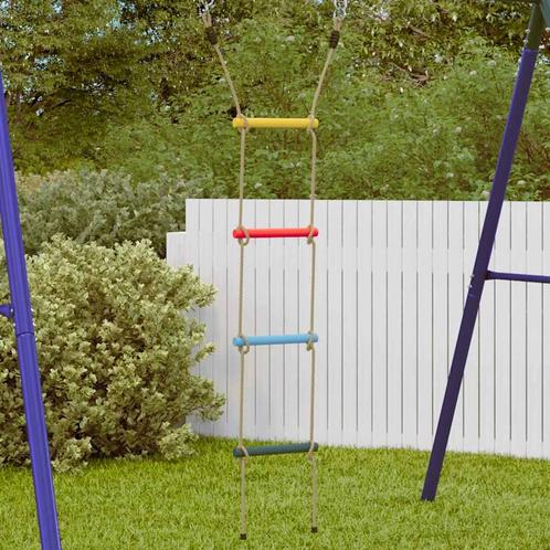 vidaXL Touwladder voor kinderen met 4 sporten meerkleurig, Kinderen en Baby's, Speelgoed | Buiten | Speeltoestellen, Nieuw, Verzenden