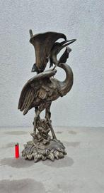 Naar Jules Moigniez - Sculpture, Reiger met vis op de voet -, Antiquités & Art