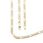 Gouden Figaro schakel ketting | 45 cm (heren ketting), Ophalen of Verzenden, Gebruikt, Overige kleuren, Goud