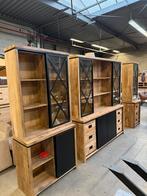 Novelle vitrine, mangohout (nieuw, A-keuze), Huis en Inrichting, Nieuw, Glas