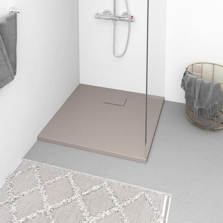 vidaXL Douchebak 90x90 cm SMC bruin, Doe-het-zelf en Bouw, Sanitair, Nieuw, Verzenden