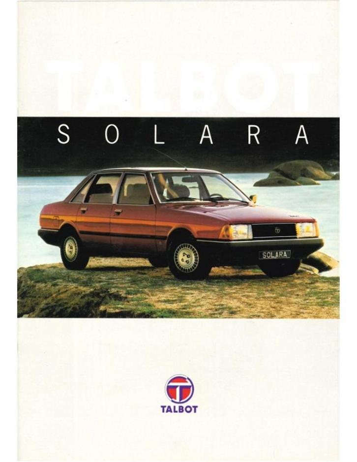 1981 TALBOT SOLARA BROCHURE NEDERLANDS, Boeken, Auto's | Folders en Tijdschriften, Ophalen of Verzenden