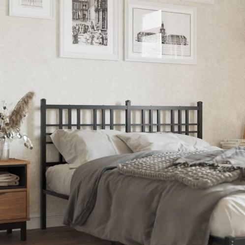 vidaXL Tête de lit métal noir 120 cm, Maison & Meubles, Chambre à coucher | Lits, Neuf, Envoi