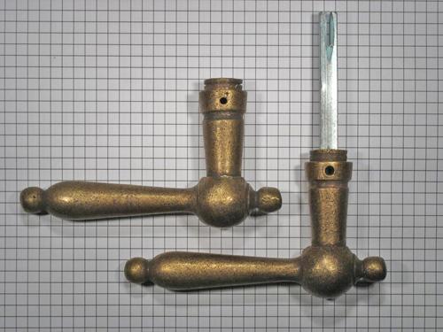 Set deurklinken messing antiek, Doe-het-zelf en Bouw, Hang- en Sluitwerk, Klink of Kruk, Nieuw, Overige materialen