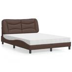 vidaXL Bed met matras Hvar kunstleer bruin 120x200 cm, Huis en Inrichting, Slaapkamer | Bedden, Verzenden, Nieuw