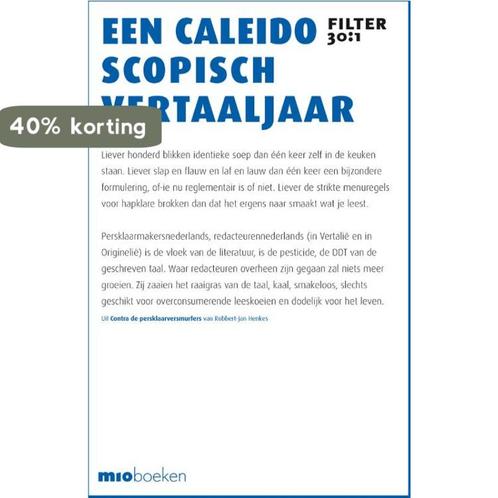 Filter – Tijdschrift over vertalen 30:1 - Een, Boeken, Literatuur, Gelezen, Verzenden