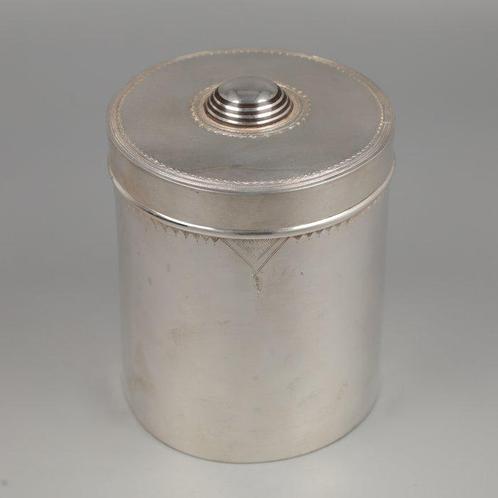Theebus / voorraadpot - Doos - .925 zilver, Antiek en Kunst, Antiek | Zilver en Goud