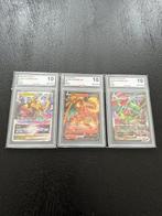 Pokémon - 3 Graded card - CHARIZARD V & RAYQUAZA VMAX &