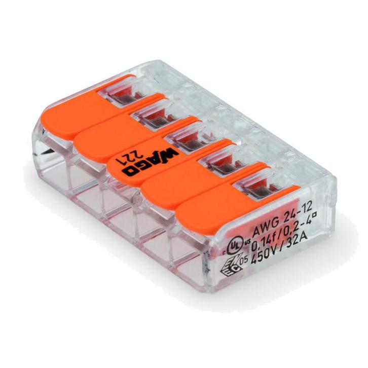 Wago 221-415 Verbindingsklem 5-Voudig 25 stuks, Autos : Pièces & Accessoires, Électronique & Câbles, Enlèvement ou Envoi