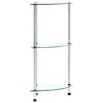 vidaXL Kastje 3-laags 30x30x67 cm gehard glas transparant, Huis en Inrichting, Verzenden, Nieuw