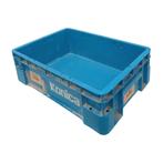 Stapelbare kunststof bak 660x440x200 mm PP Blauw Gebruikt, Ophalen of Verzenden, Nieuw