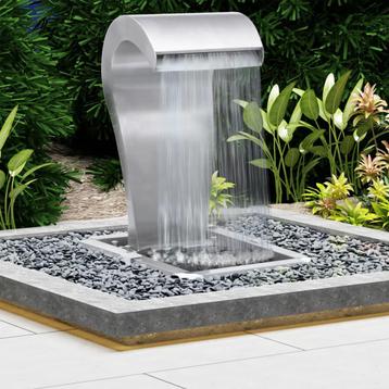 vidaXL Tuinwaterval 52,4x34,2x82 cm roestvrij staal, Tuin en Terras, Verzenden, Nieuw
