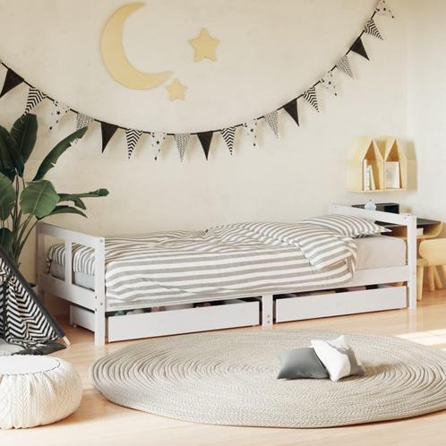 vidaXL Kinderbedframe met lades 80x200 cm massief grenenhout, Kinderen en Baby's, Kinderkamer | Bedden, Nieuw, Verzenden