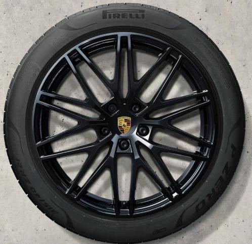 Porsche Cayenne E3 II 22inch RS Spyder Unizwart met  banden, Auto-onderdelen, Banden en Velgen, Overige maten, Zomerbanden, 315 mm