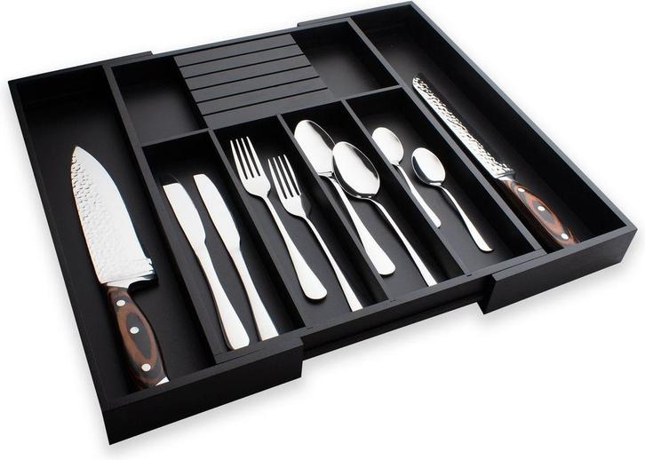 2dekans | Nimma Bestekbak - Uitschuifbaar - 7-Vaks, Huis en Inrichting, Keuken | Keukenbenodigdheden, Ophalen of Verzenden