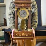 Pendule Napoleon III Brons, Hout - 1850-1900 - Kolompendule, Antiek en Kunst
