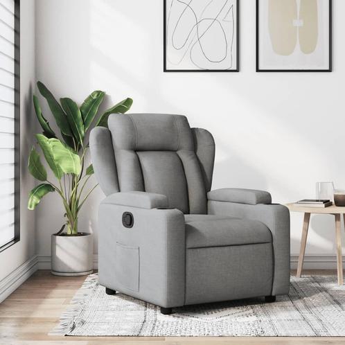 vidaXL Fauteuil inclinable Gris clair Tissu, Maison & Meubles, Fauteuils, Neuf, Envoi