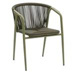 Stoel | Rotan/Aluminium | Groen | In-/Outdoor | Stapelbaar, Verzenden, Nieuw in verpakking