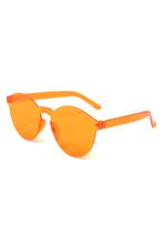 Zonnebril Larry Zonder Montuur Oranje Glazen Retro Kunststof, Ophalen of Verzenden, Nieuw