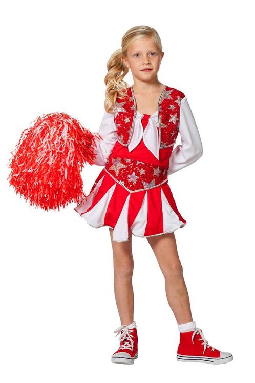 Cheerleader Pakje Rood Kind, Kinderen en Baby's, Carnavalskleding en Verkleedspullen, Nieuw, Verzenden