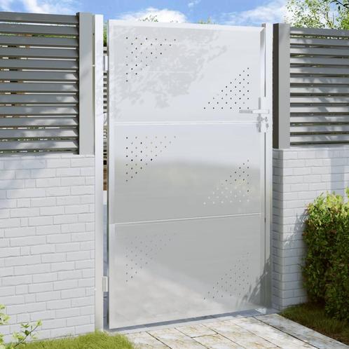 vidaXL Tuinpoort 100x150 cm roestvrij staal, Jardin & Terrasse, Portes de jardin, Envoi