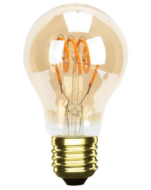 LED Filament E27 Peer dimbaar Amber 4W 2200K, Huis en Inrichting, Lampen | Losse lampen, Nieuw, E27 (groot), Verzenden