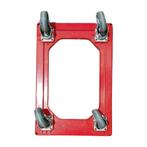 Kunststof dolly rood 610x410x170 mm zwenkwielen Euronorm, Ophalen of Verzenden