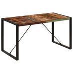 vidaXL Eettafel 140x70x75 cm massief gerecycled hout, Verzenden