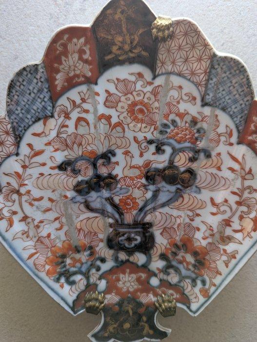 Imari - Bord - Porselein - Plato in de vorm van een waaier, Antiek en Kunst, Antiek | Overige Antiek