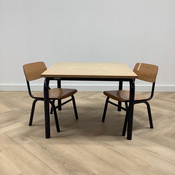 complete schoolset Marko 20 stoelen + 10 tafels, blauw -, Huis en Inrichting, Stoelen, Gebruikt, Eén, Hout