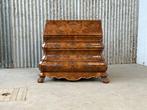 Secretaire - bureau, buro, desk, klepburo - Wortelnotenhout,, Antiek en Kunst