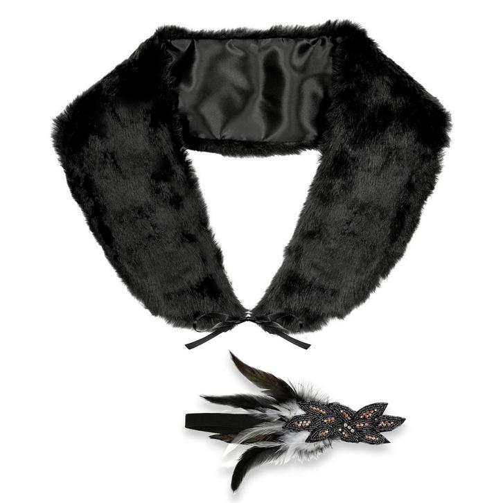 Roaring Twenties 20S Accessoireset Zwart 2 delig, Hobby en Vrije tijd, Feestartikelen, Nieuw, Verzenden