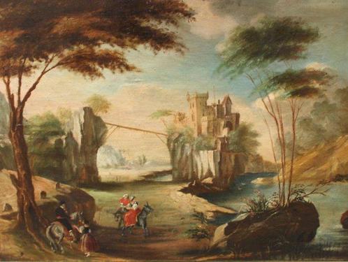 École espagnole (XIX) - Castillo de Cardona, Antiek en Kunst, Kunst | Schilderijen | Klassiek