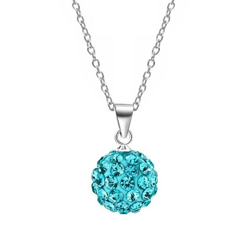 Fako Bijoux® - Ketting - Disco Dots - Hanger - Turquoise, Handtassen en Accessoires, Kettingen, Verzenden