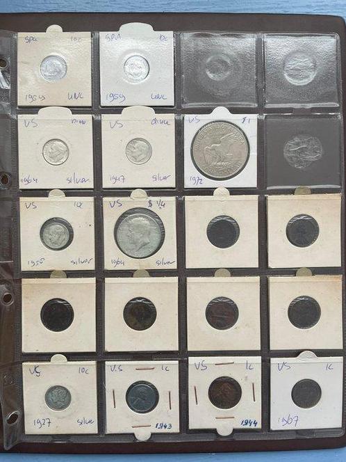 Monde. Album met 186 munten in munthouders 1862-1980 (Sans, Postzegels en Munten, Munten | Europa | Niet-Euromunten