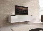 Meubella | TV-Meubel - Wit - 180cm | Staand of hangend, Huis en Inrichting, Kasten |Televisiemeubels, Overige materialen, Verzenden