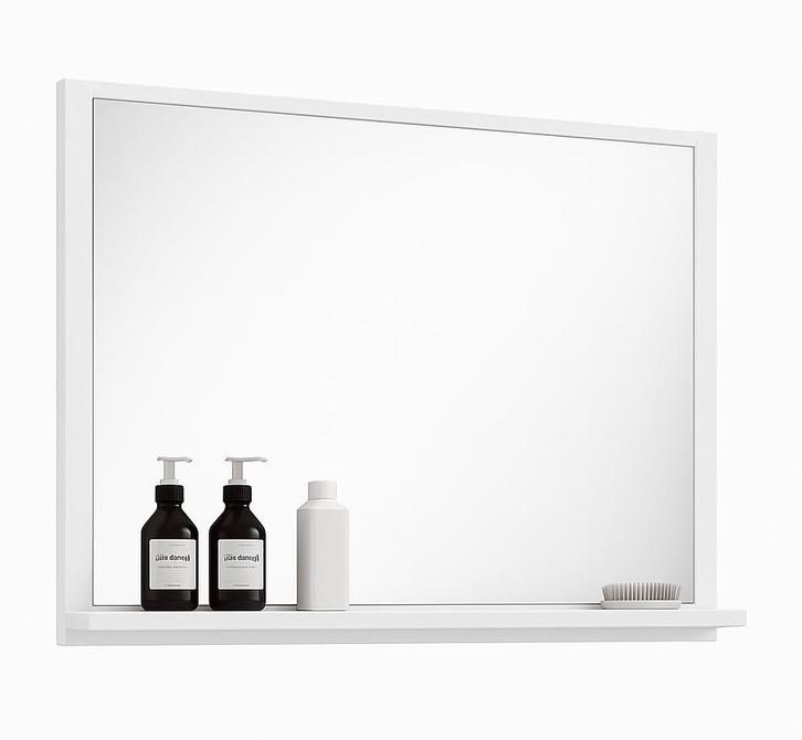 Badkamerspiegel Oliver 60 x 12 x 50 cm Wit, Huis en Inrichting, Badkamer | Badkamermeubels, Nieuw, Verzenden
