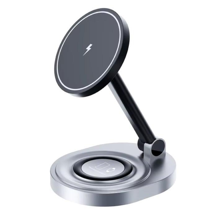 2 in 1 Magnetisch Oplaadstation - Compatibel met Apple, Telecommunicatie, Mobiele telefoons | Batterijen en Accu's, Nieuw, Verzenden